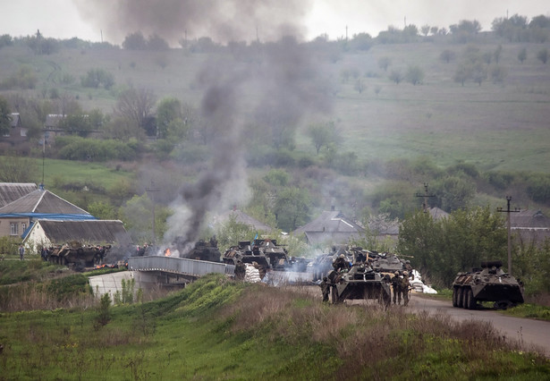 Szturm ukraińskiej armii na Słowiańsk. Fot. EPA/ROMAN PILIPEY/PAP/EPA