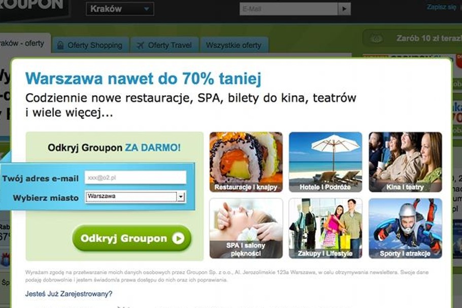 Groupon Polska screen