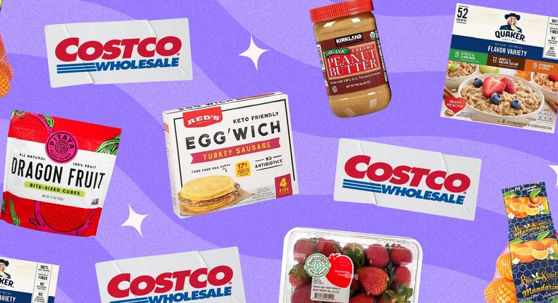 Each Costco shopper picks up different items for breakfast.Costco; Rachel Mendelson/Insider