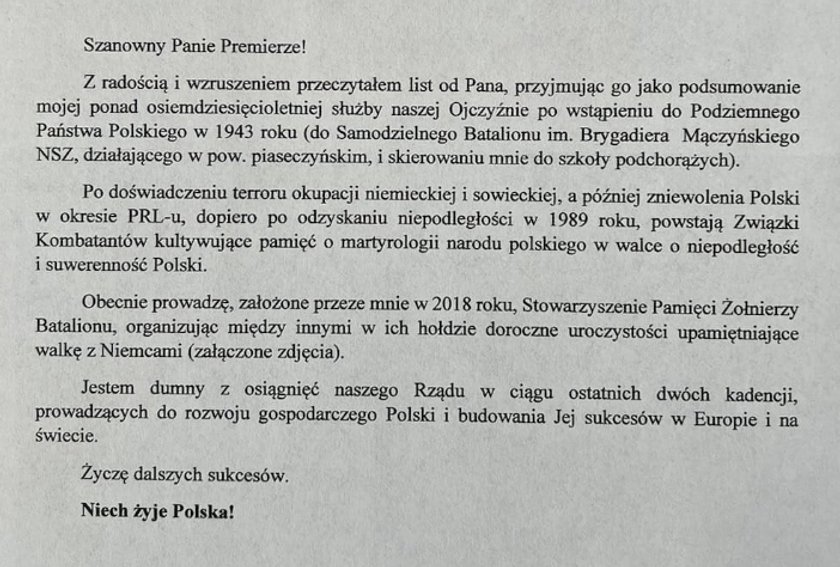 Takie listy wpłynęły na biurko byłego premiera.