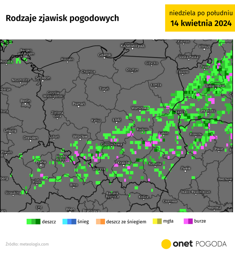 W niedzielę przez Polskę przewędruje chłodny front atmosferyczny