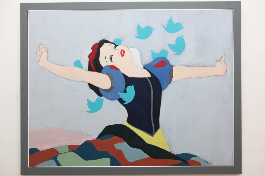 Aleksandra Kovačević, Snežanin veliki uspeh, 2012/13, akrilik na platnu, 120x160cm