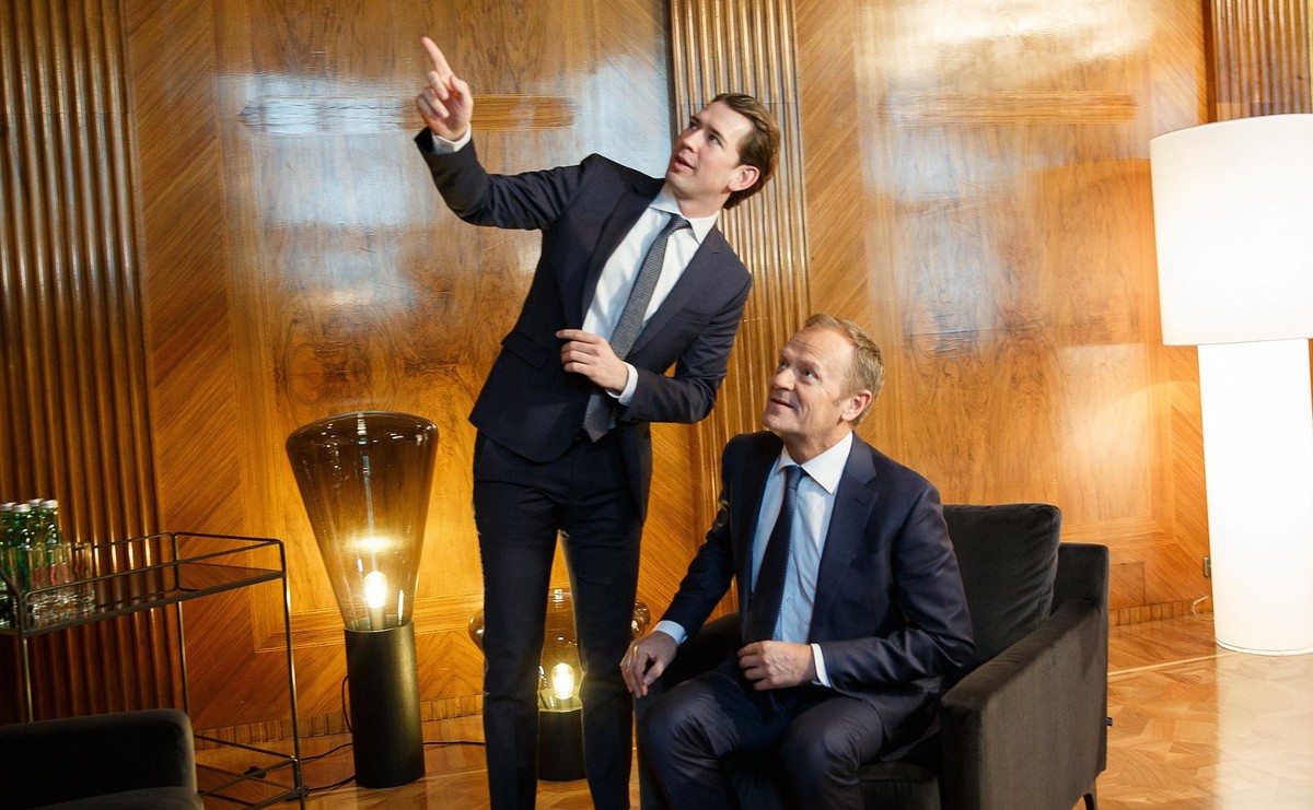 Donald Tusk i Sebastian Kurtz