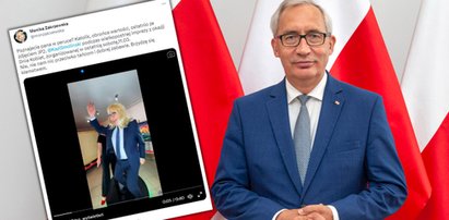 Poseł PiS na imprezie w blond peruce. Kazimierz Smoliński zaszalał przed kamerą