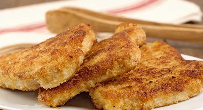 Breaded pork chops