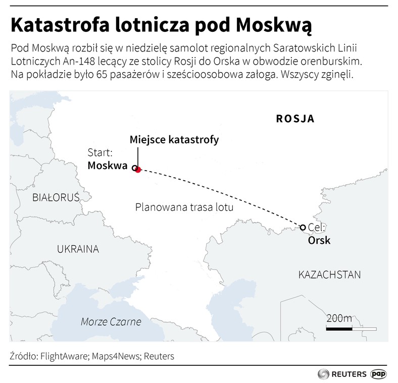 Katastrofa lotnicza pod Moskwą