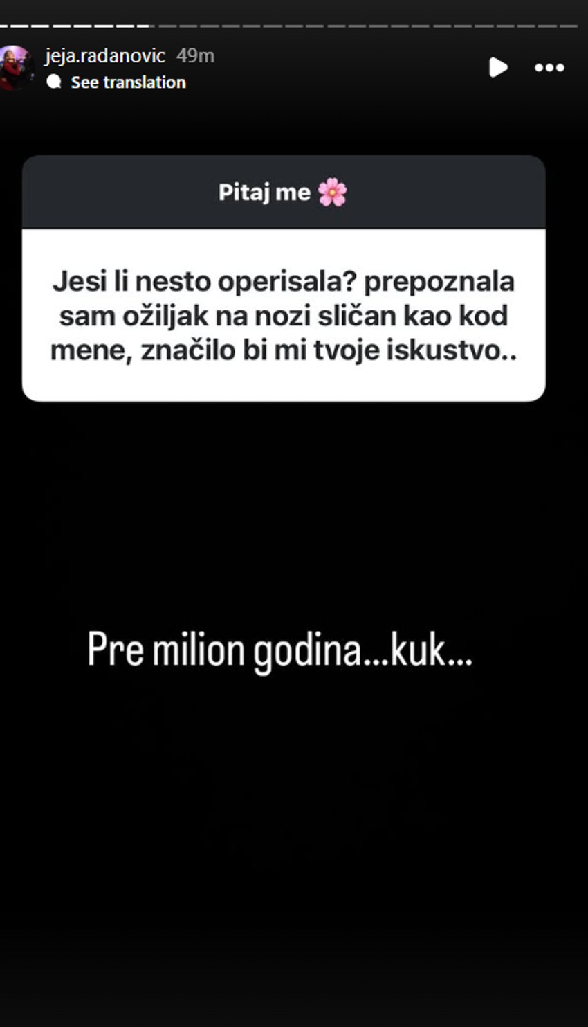 Jelena Radanović o operaciji kuka