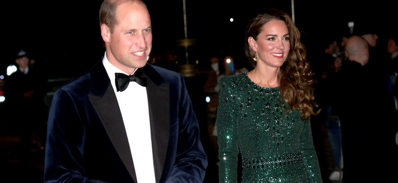 Kate i William na czerwonym dywanie. Księżna zachwyciła szmaragdową kreacją sprzed dwóch lat