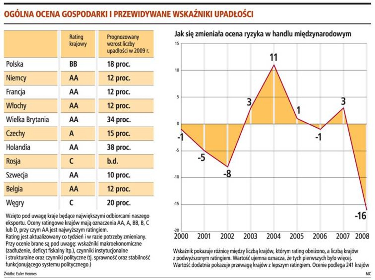 Ogólna ocena gospodarki i przewidywane wskaźniki upadłości