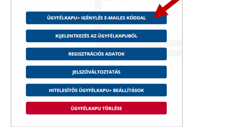 Ügyfélkapu regisztráció e-mail jóváhagyás