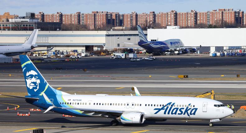 An Alaska Airlines Boeing 737-900ER.CHARLY TRIBALLEAU/AFP via Getty Images