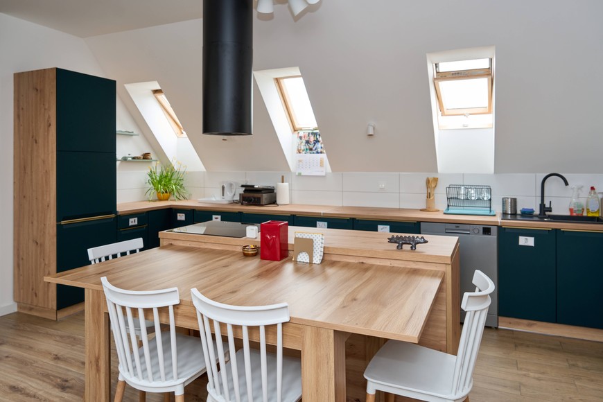 W mieszkaniu będzie można uczyć się gotować w wygodnej kuchni