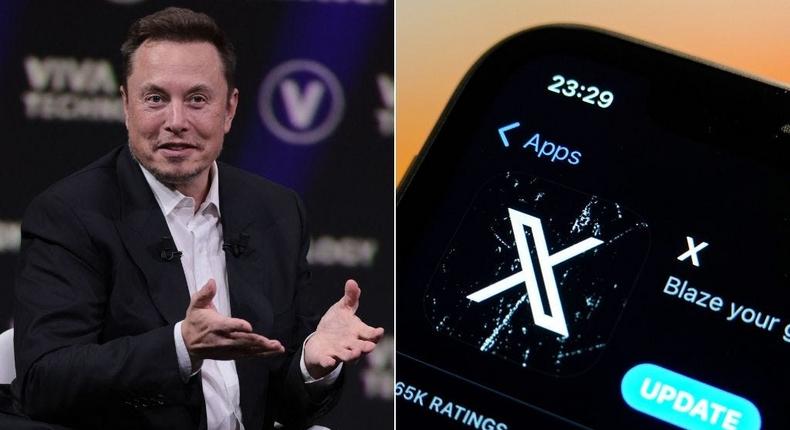X owner Elon Musk (left) said last month that he might be rolling out a paywall to all users.Joel Saget/AFP via Getty Images; Sheldon Cooper/SOPA Images/LightRocket via Getty Images