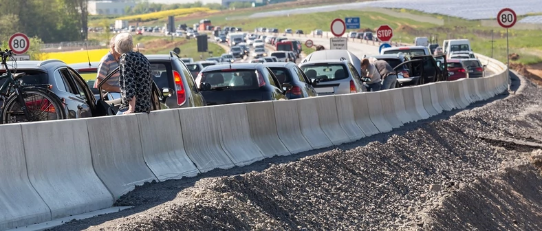 Częstą przyczyną korków na niemieckich autostradach są przebudowy