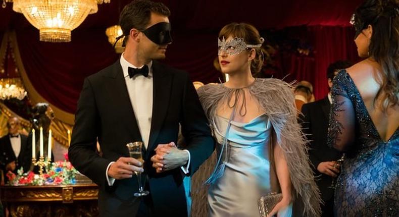 Ana and Christian in Fifty Shades Darker 