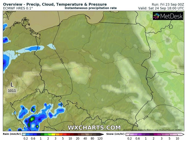 W sobotę chmur nie zabraknie, ale deszczu będzie niewiele