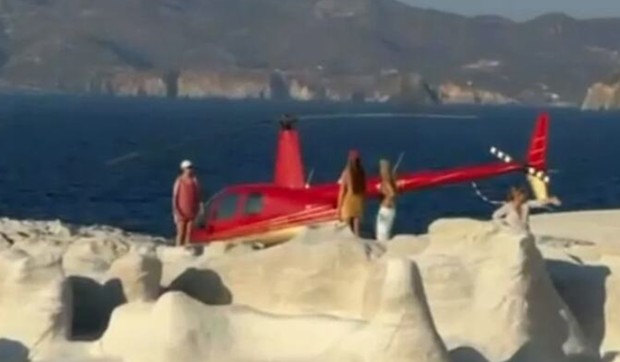 Helikopterom sleteo na plažu