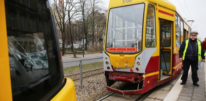 Zderzenie tramwajów na Kościuszki. 4 osoby ranne