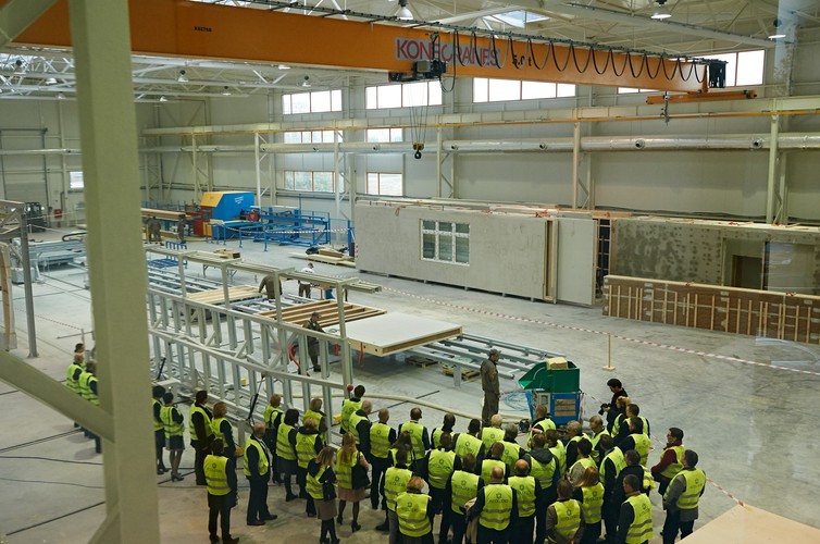 Gdańsk: Fabryka Domów Modułowych Ekoinbud <br><br><br>fot. (aw/zuz) PAP/Adam Warżawa