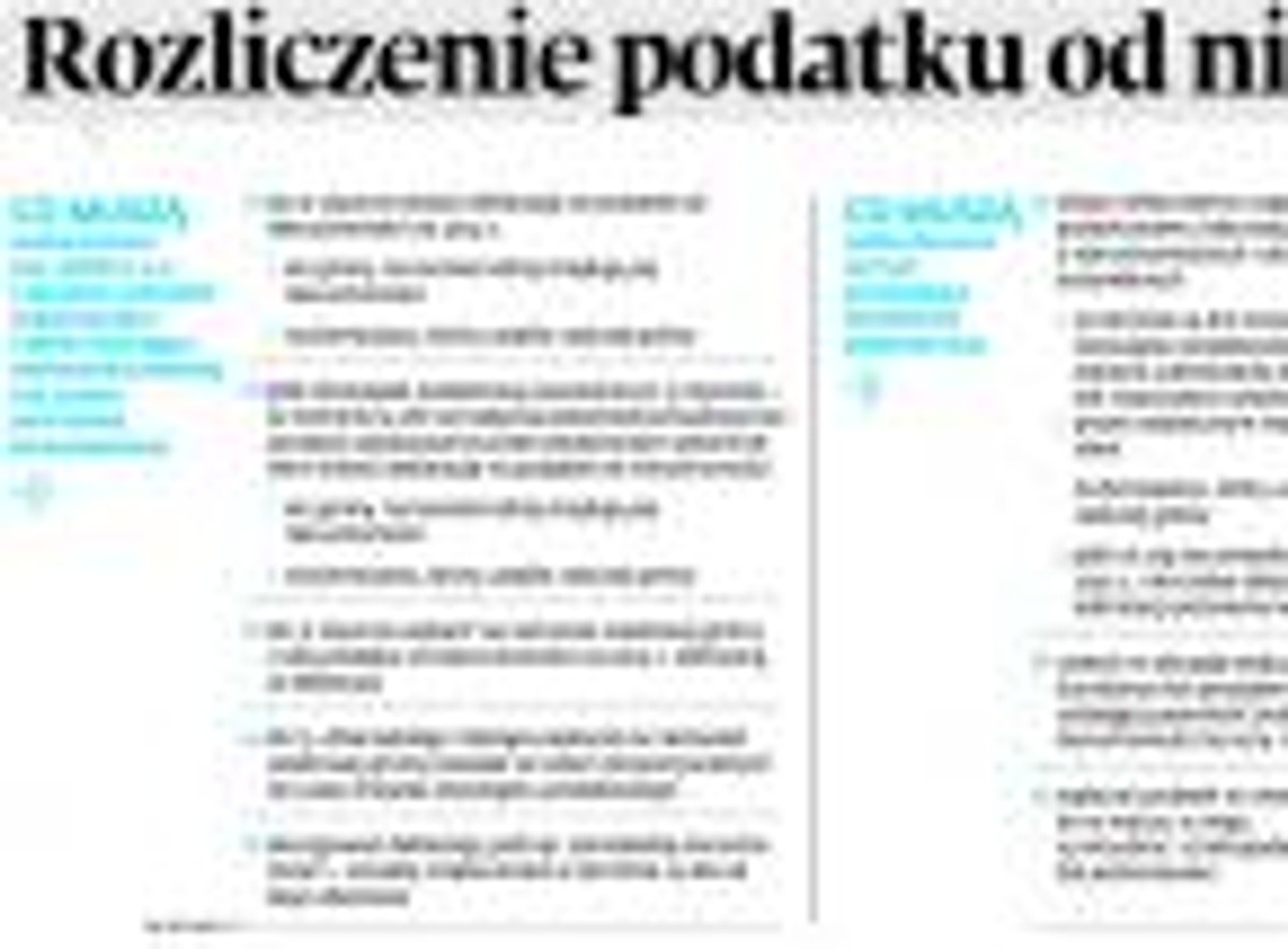 Rozliczenie podatku od nieruchomości