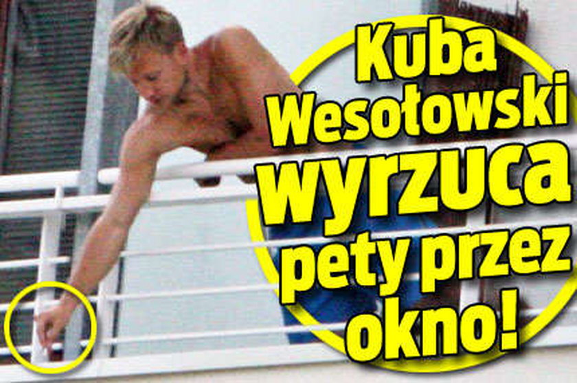 Wesołowski wyrzuca pety przez balkon