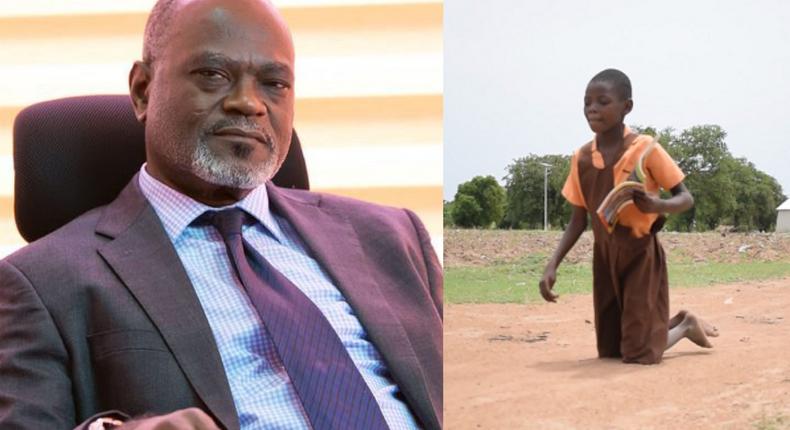 Dr. Kofi Amoah donates Ghs25,000 to help primary one girl who crawls 1.5 km to school