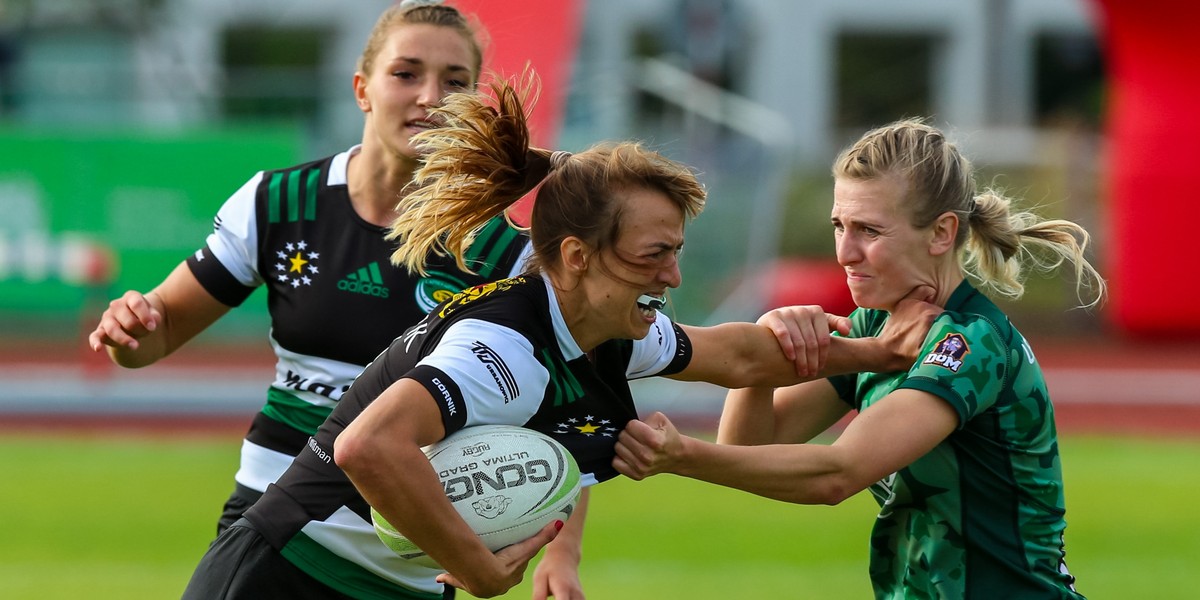 Rugby kobiet. Mistrzostwa Polski. Bialo-Zielone Ladies Gdansk - Venol Atomowki Lodz. 10.07.2021