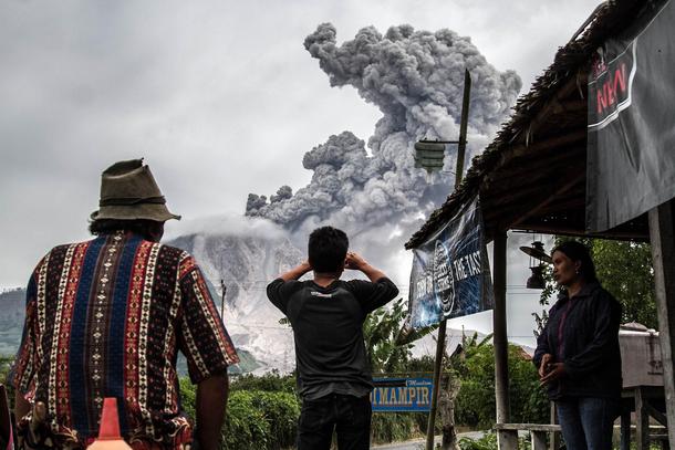 Sinabung Volcano Continues to Erupt in Indonesia