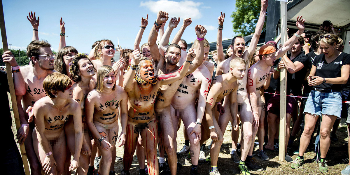 Bieg golasów na festiwalu w Roskilde