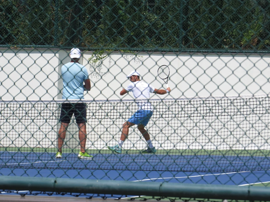 Novak Đoković na treningu 