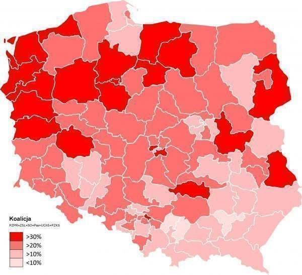 Wyniki strony rządowej w wyborach czerwcowych (fot. Tomasz Ciborski, opublikowano na licencji Creative Commons Uznanie autorstwa – Na tych samych warunkach 4.0 Międzynarodowe).