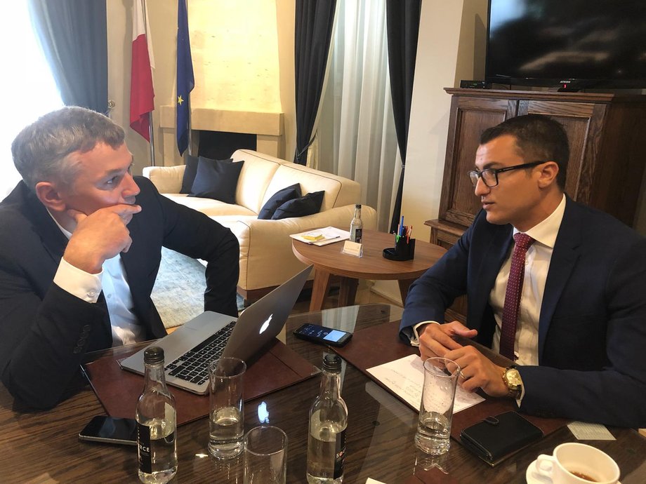 Łukasz Grass w rozmowie z Silvio Schembri