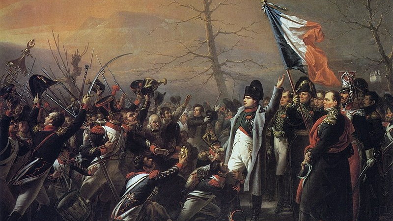 Obraz przedstawiający powrót Napoleona z Elby - domena publiczna