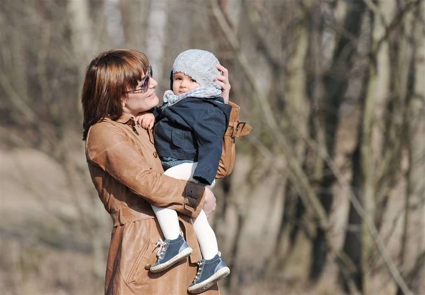 Dorota Gawryluk z córeczką. Foto