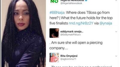 Tboss being trolled by Nigerians