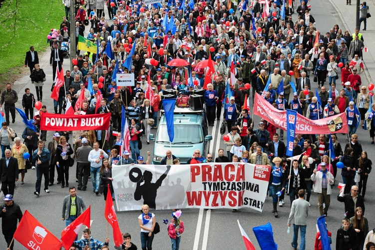 Pochód pierwszomajowy w Warszawie