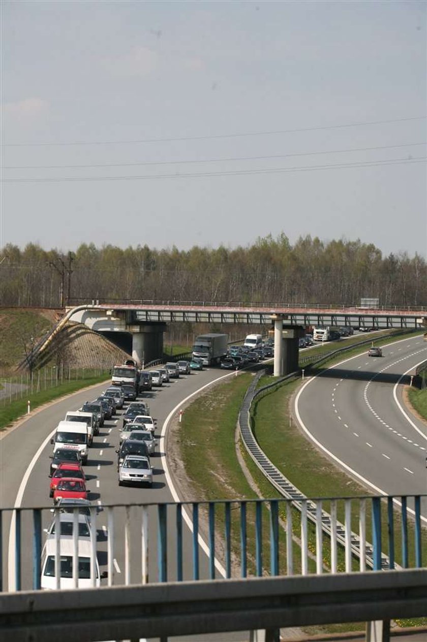 wypadek, autostrada a4, katowice