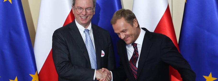 Eric Schmidt i Donald Tusk