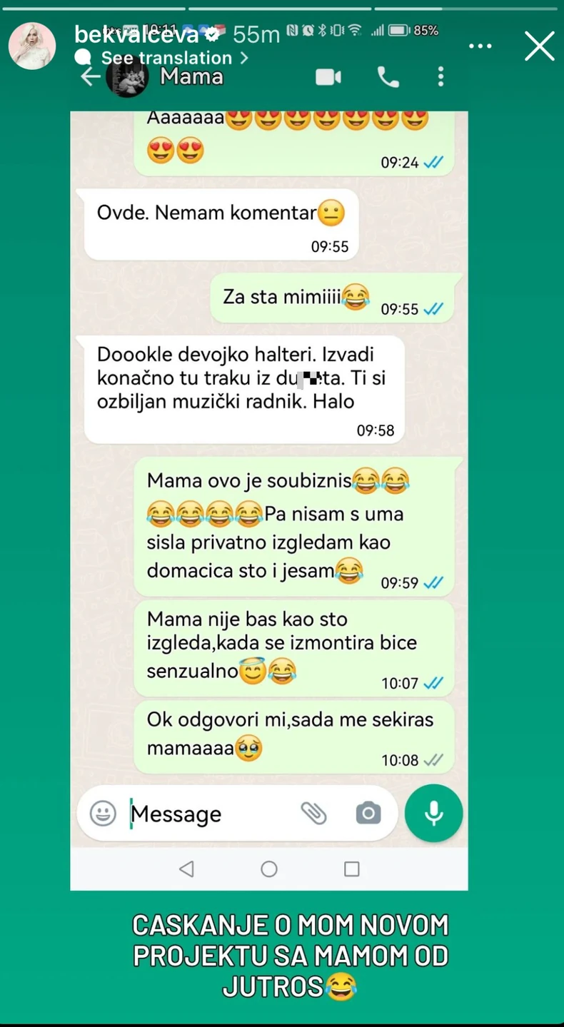 Prepiska Nataše Bekvalac i majke