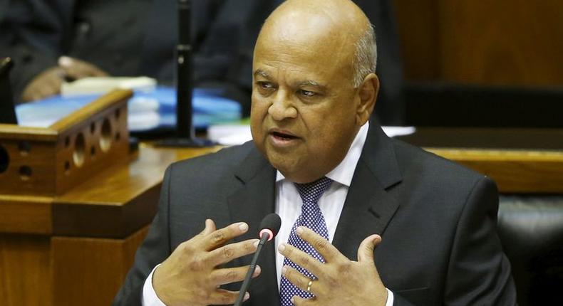 South African Finance Minister Pravin Gordhan delivers his 2016 Budget speech to parliament in Cape Town, February 24, 2016. REUTERS/Mike Hutchings