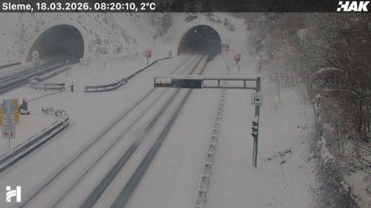 Sneg na auto-putu u Hrvatskoj