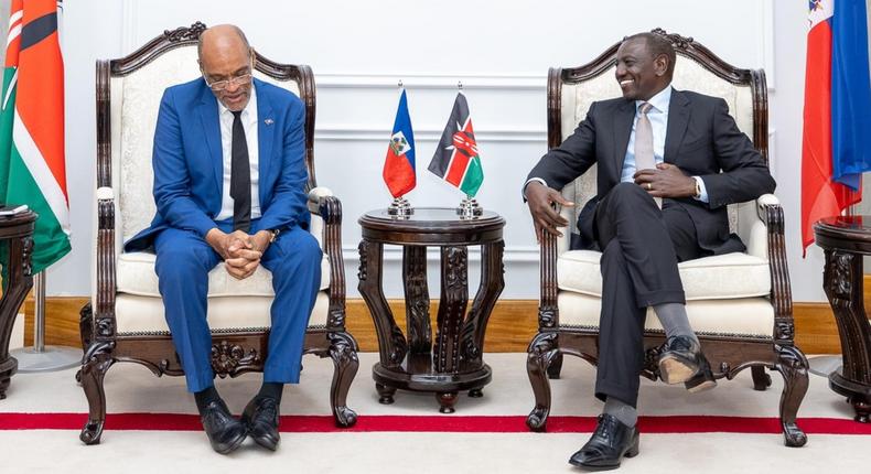 President William Ruto met Prime Minister of Haiti Ariel Henry, at State House, Nairobi on February 29, 2024