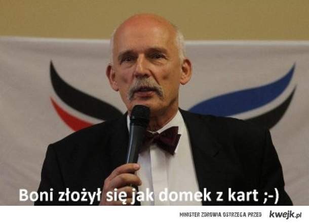 Janusz Korwin-Mikke uderzył Michała Boniego - reakcja internautów