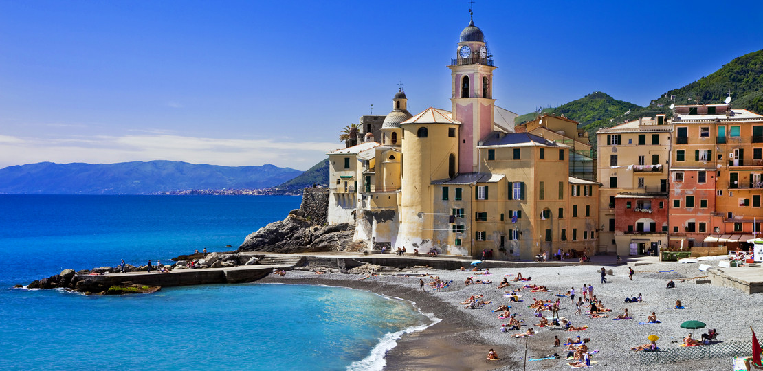 Plaża w Camogli, Włochy