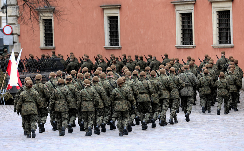 Przysięga żołnierzy 18. mazowieckiej brygady Wojsk Obrony Terytorialnej (26.02.2023)