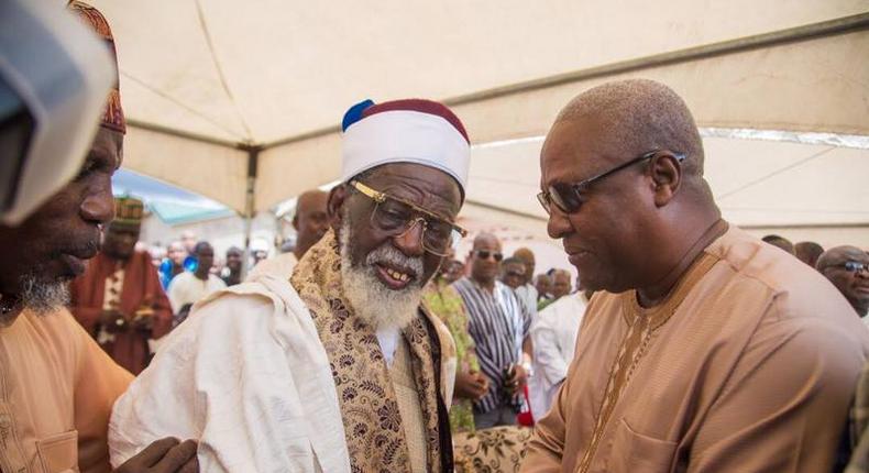 John Mahama with Chief Imam