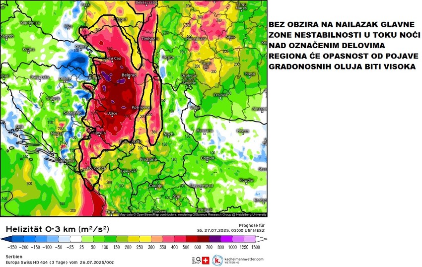 Velika opasnost od gradonosnih oluja