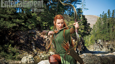 Evangeline Lilly na zdjęciu z filmu "Hobbit: Pustkowie Smauga"!