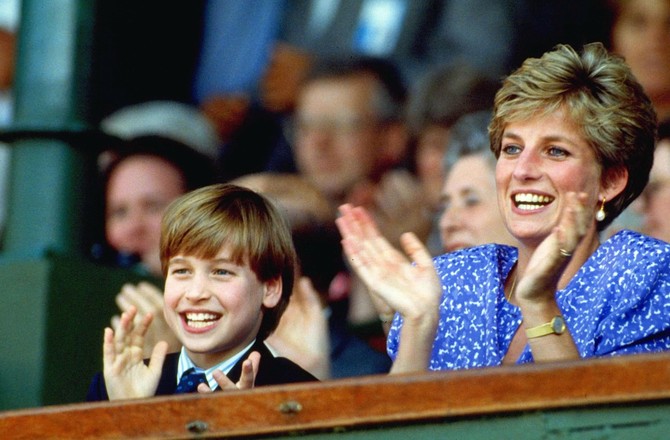 Princeza Dajana i princ Vilijam u Kraljevskoj loži na Vimbldonu 1991. godine