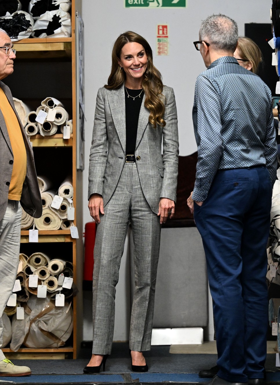 Katalin hercegné kockás nadrágkosztümben tündökölt